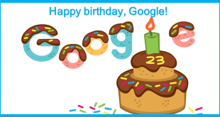 Rayakan Ulang Tahun ke-23 Google Tampilkan Doodle Bentuk Kue