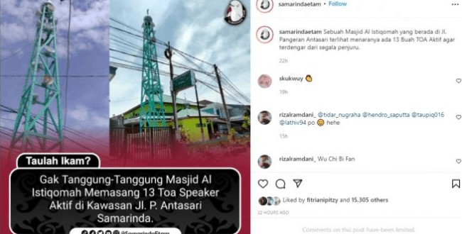 Masjid Di Samarinda Viral Karena Pasang 13 TOA Sekaligus